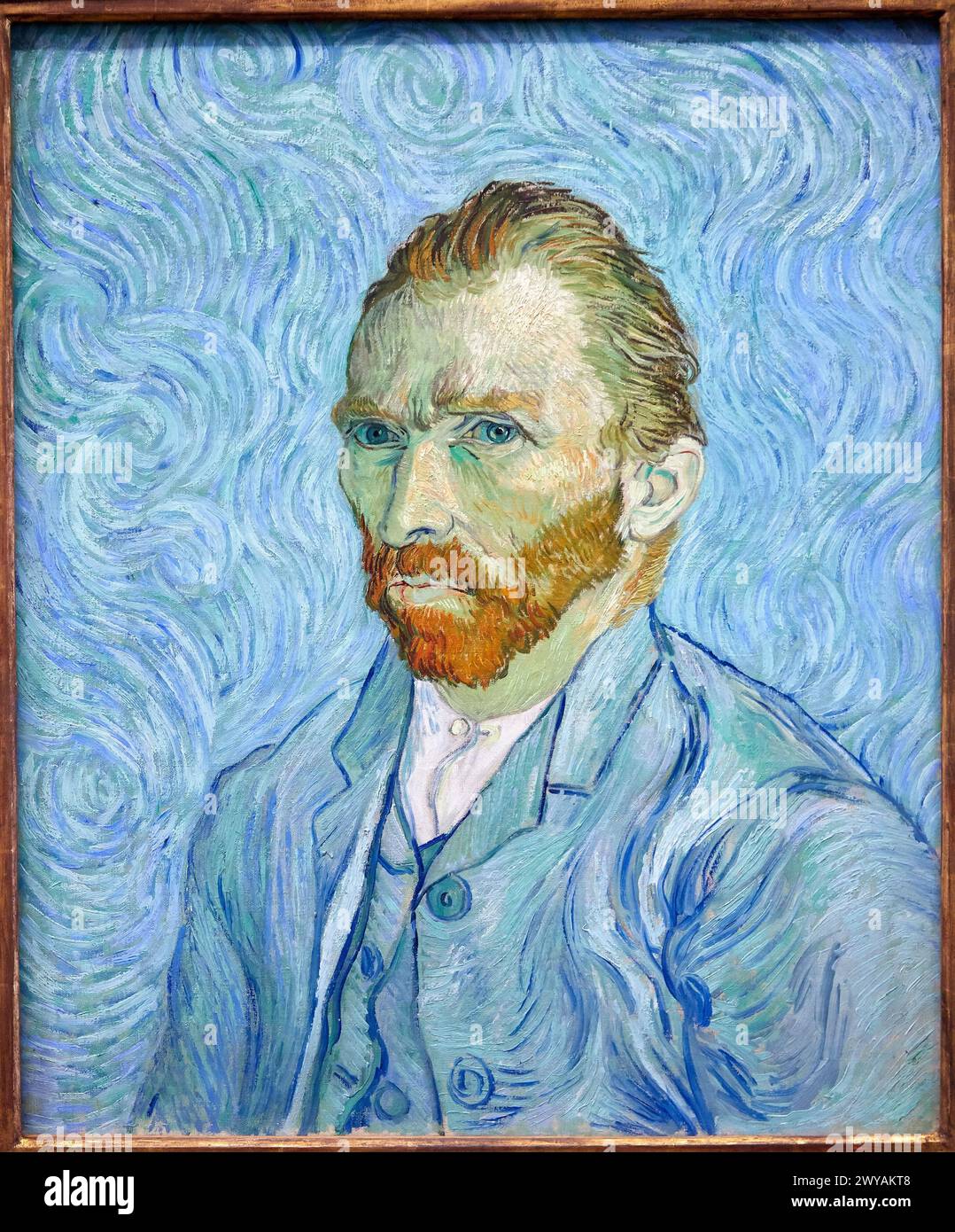 'Portrait de l'artiste', 1889, Vincent Van Gogh, Musée d'Orsay, Paris, France, Europe. Stock Photo