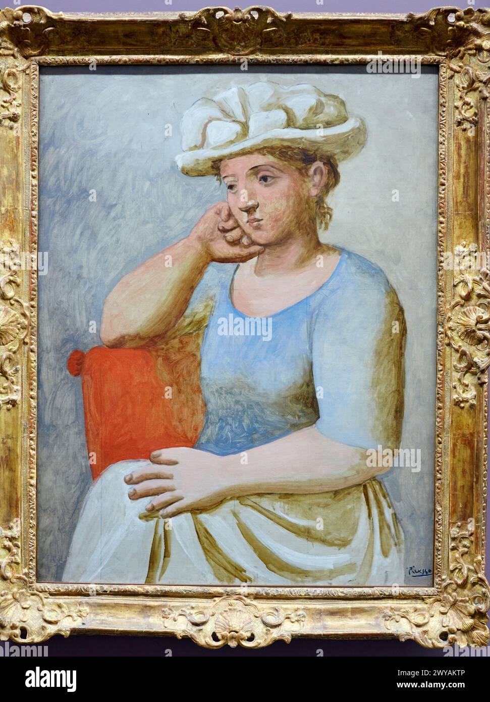 Pablo Picasso、FEMME AU CHAPEAU、海外版希少レゾネ Femme au chapeau 1939 - Pablo Picasso's Contemporary Oil