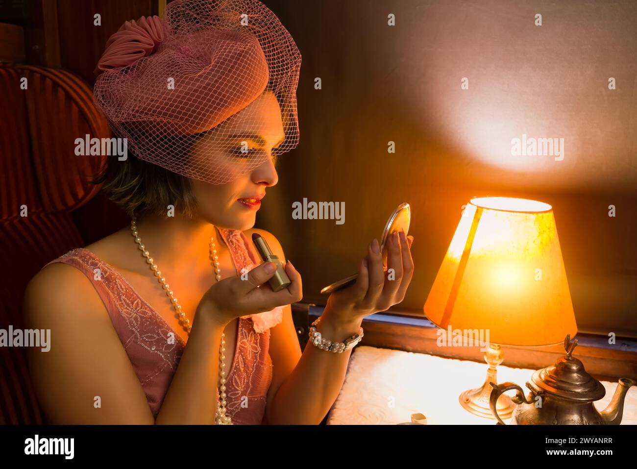High tea and retro and woman hi-res stock photography and images - Alamy