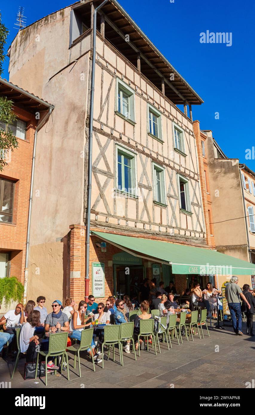 Cafe des Artistes. Toulouse. Haute Garonne. France. Stock Photo