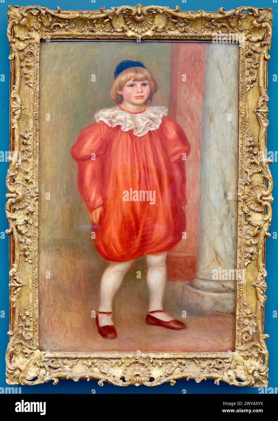 Claude Renoir en clown, Pierre-Auguste Renoir, Musee de L'Orangerie, Tuileries, Paris, France. Stock Photo