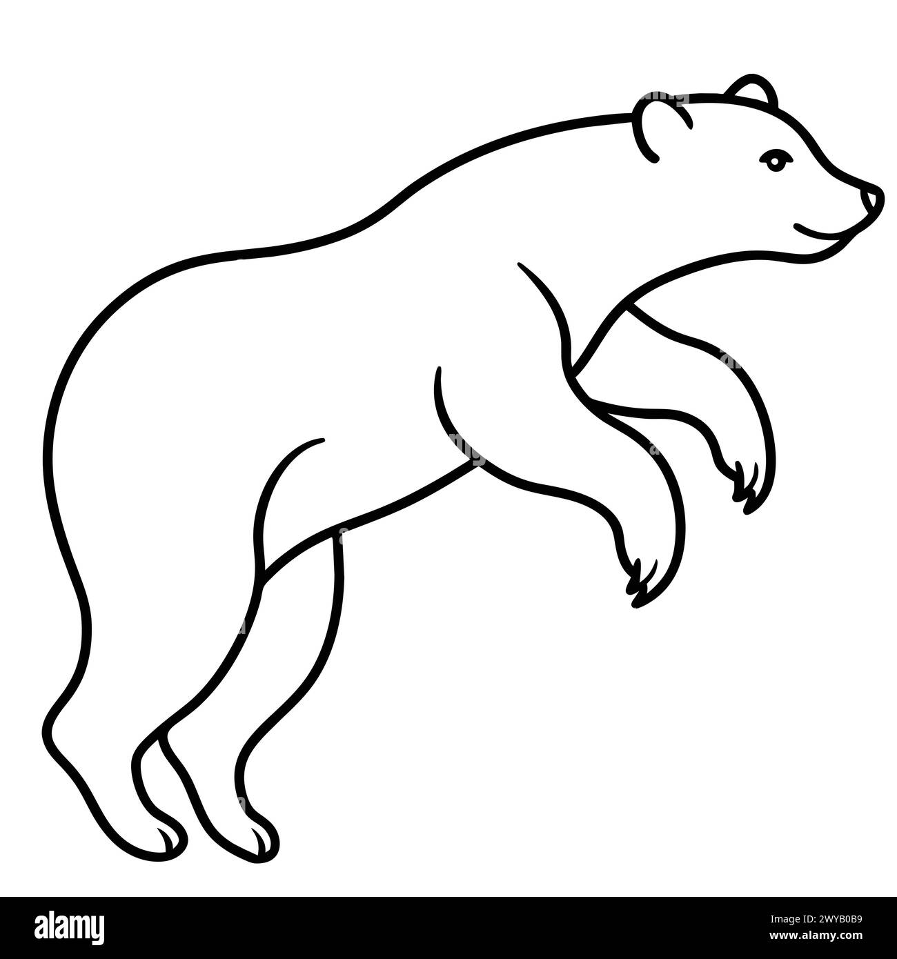 BEAR LINE ART DESIGN Stock Vector