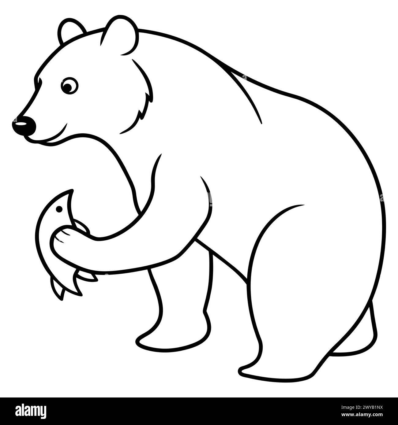 BEAR LINE ART DESIGN Stock Vector