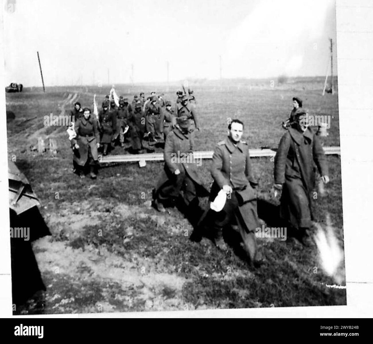 12TH CORPS CROSS THE RHINE Original wartime caption German prisoners