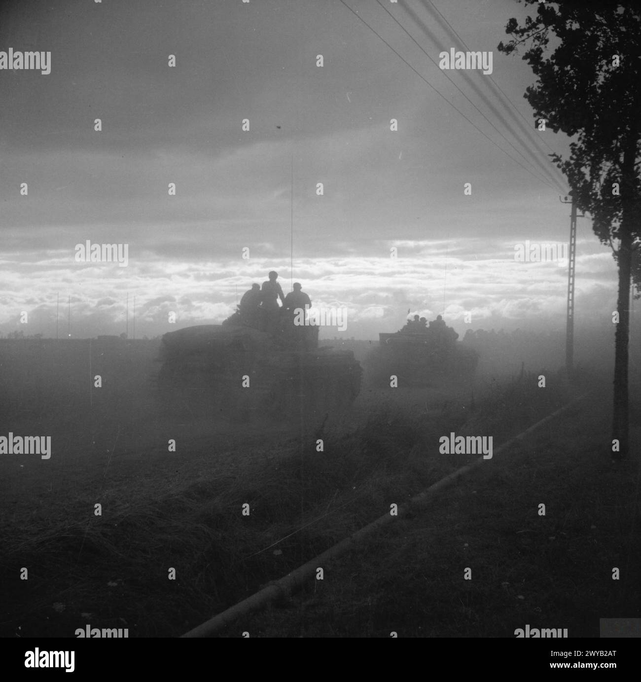 Tank Offensive Operations Cromwell tanks of the 7th Armoured Division advance in Normandy, south ...