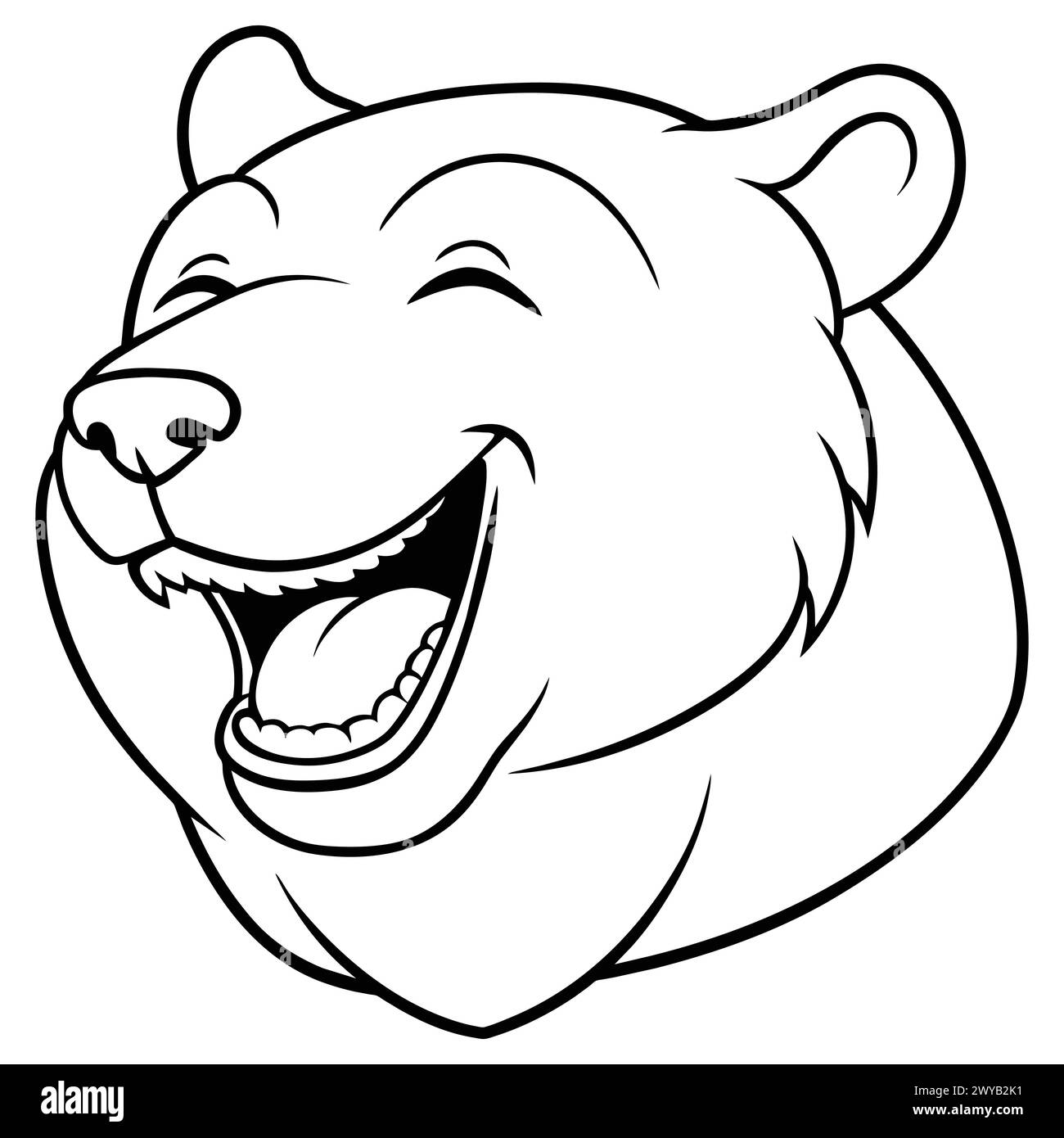 BEAR LINE ART DESIGN Stock Vector