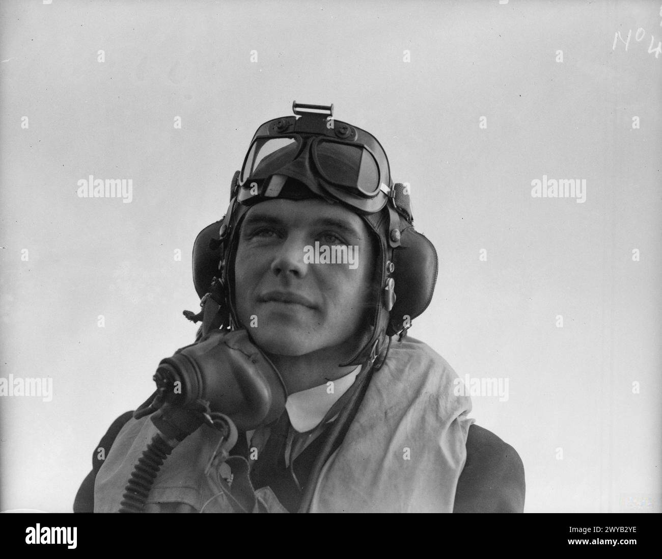 Fleet Air Arm pilot S/Lt R Henderson RNVR operates on board HMS ...