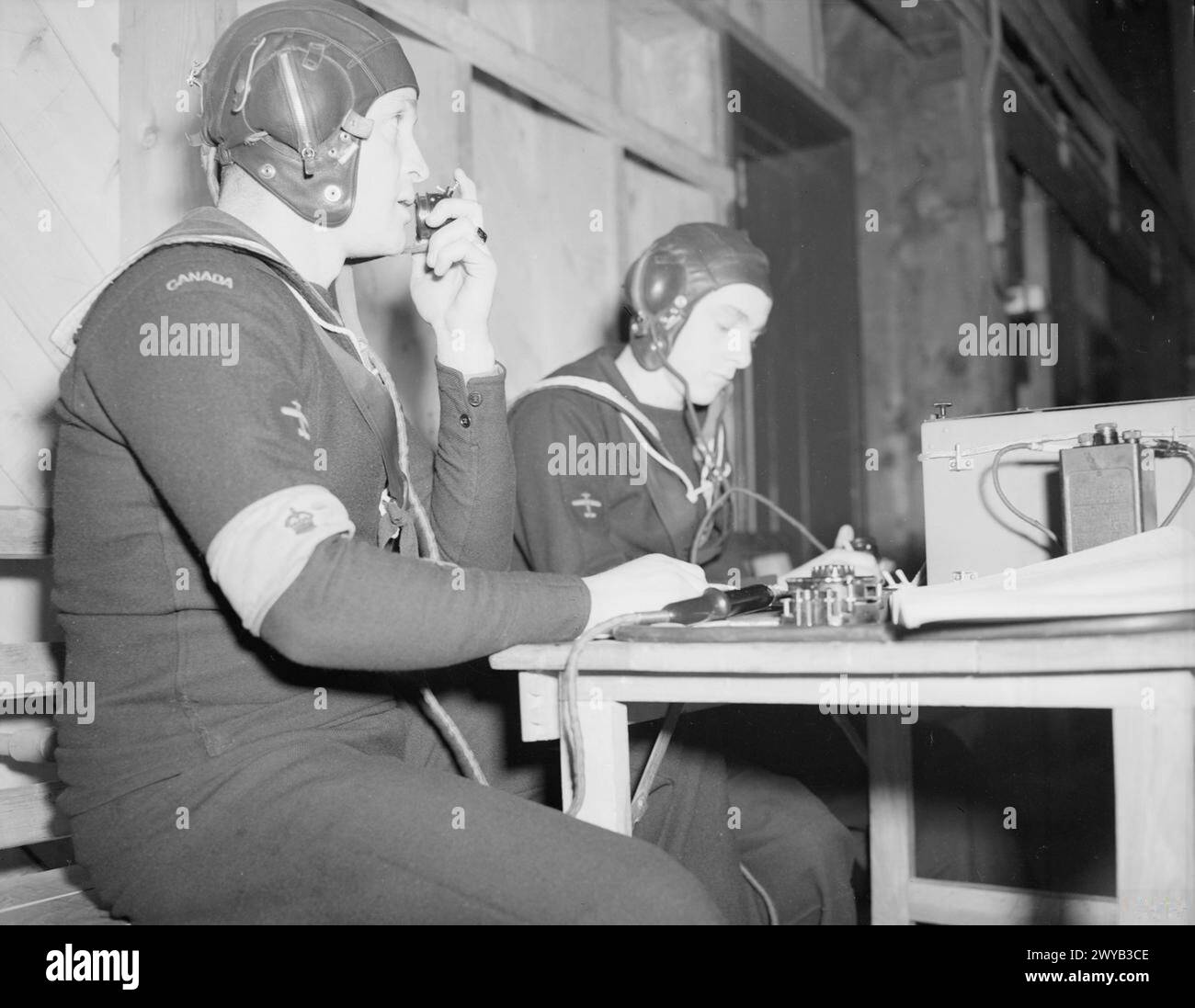 AT THE ROYAL NAVAL TELEGRAPHIST AIR GUNNERS SCHOOL IN CANADA. FEBRUARY