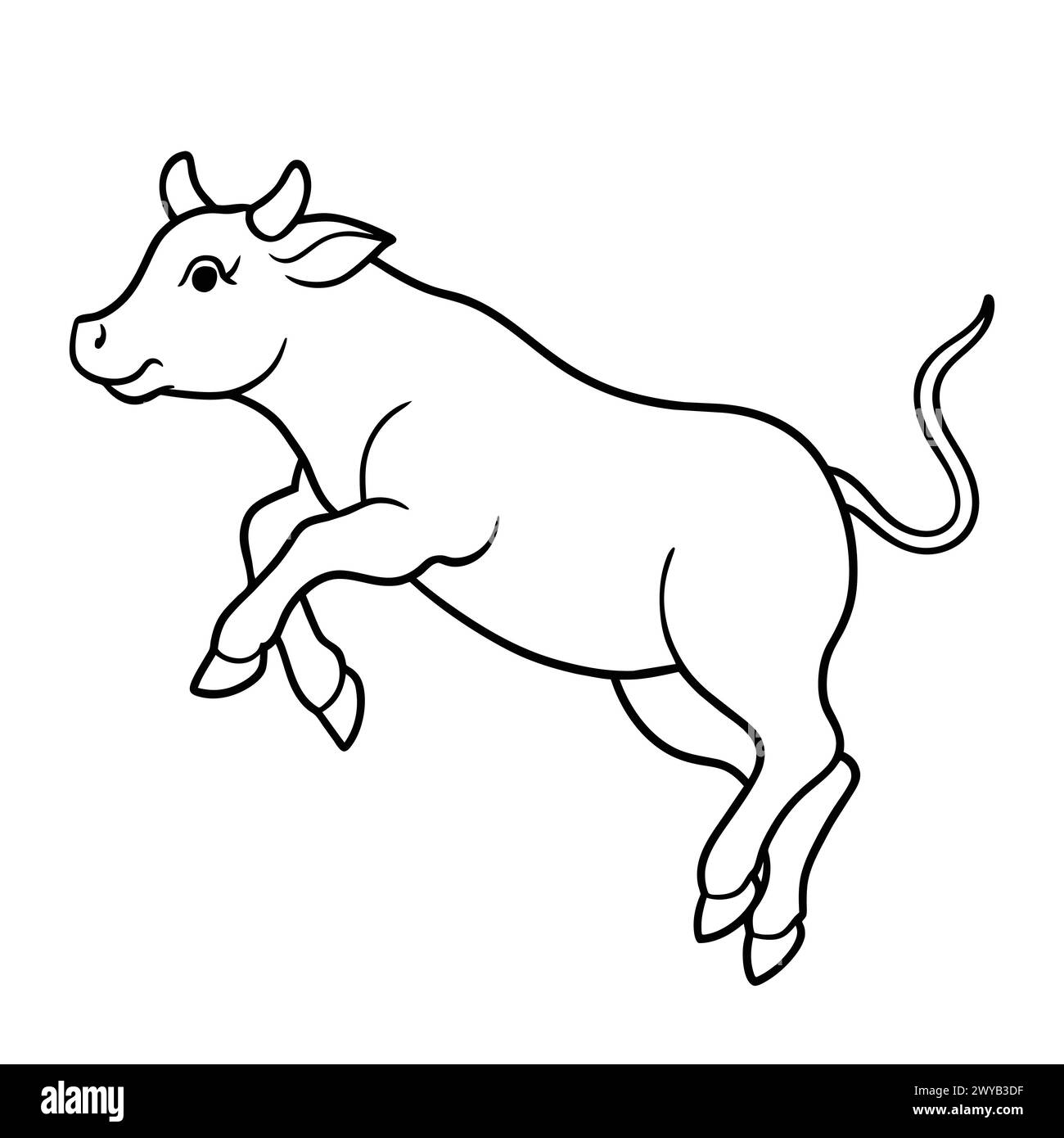 COW LINE ART DESIGN Stock Vector