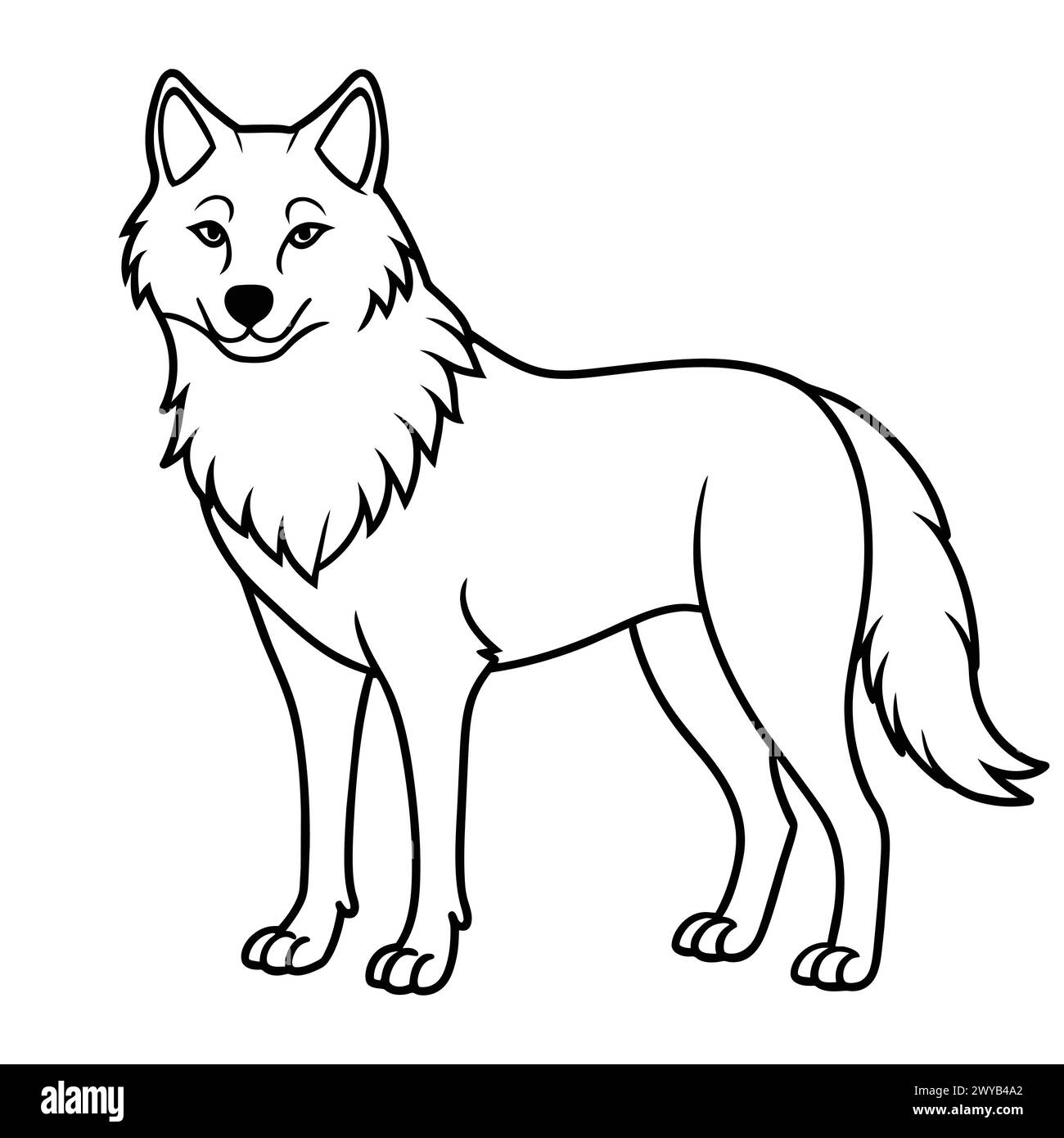 WOLF LINE ART DESIGN Stock Vector Image & Art - Alamy