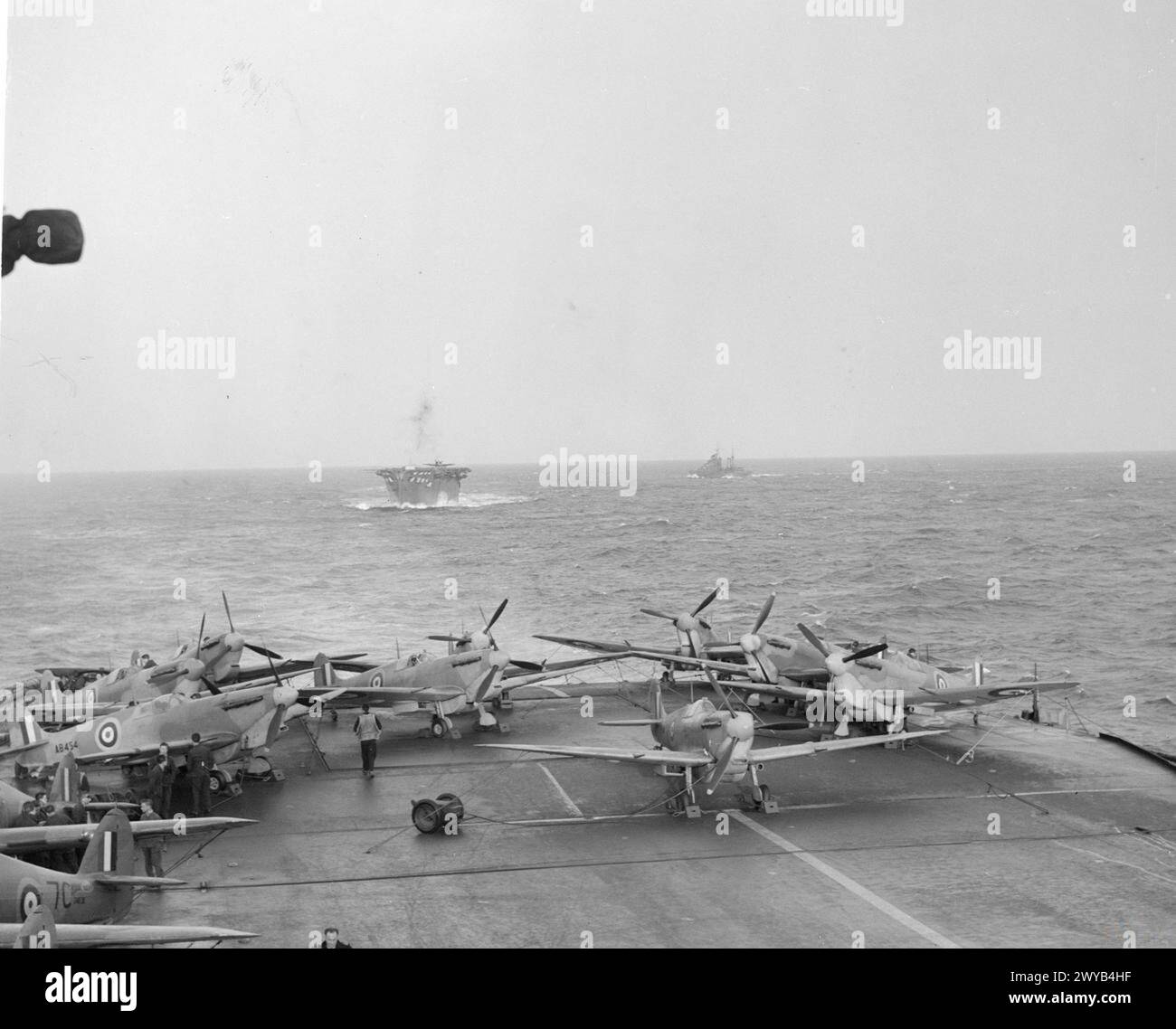 SPITFIRES FOR MALTA. 19 TO 23 MARCH 1942, ON BOARD HMS EAGLE. HMS EAGLE ...