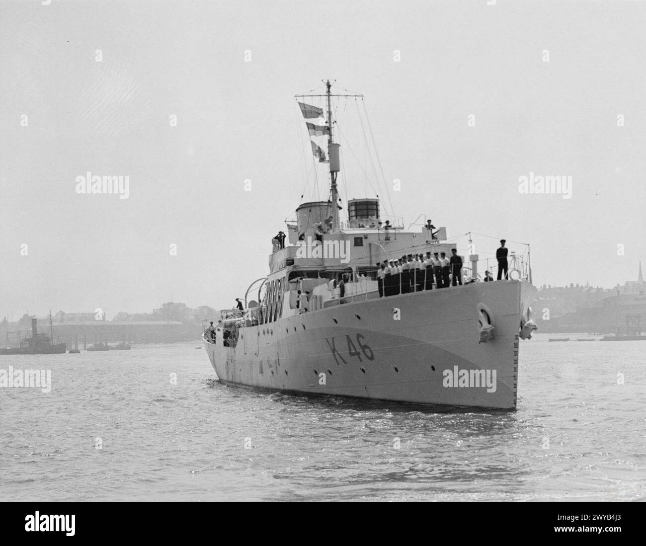 FREE FRENCH CORVETTE LA MALOUINE. 1942. - , Ffs La Malouine Stock Photo ...