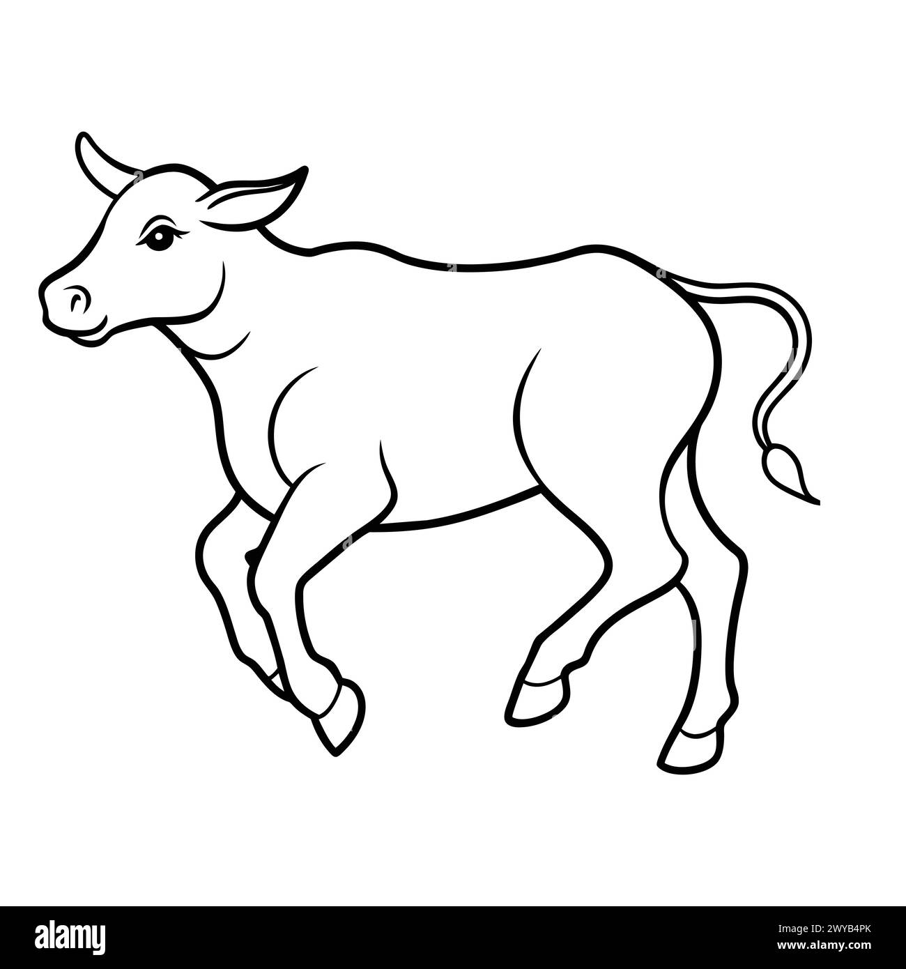 COW LINE ART DESIGN Stock Vector