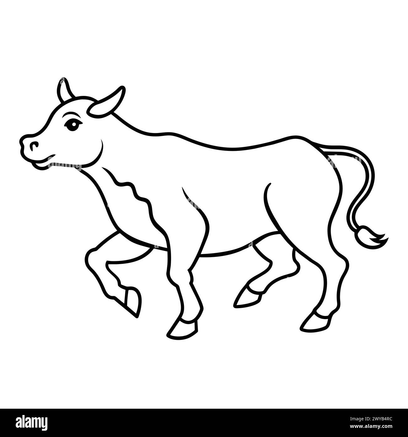 COW LINE ART DESIGN Stock Vector
