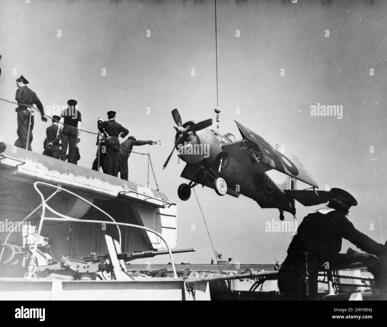 THE ROYAL NAVY DURING THE SECOND WORLD WAR A Grumman Wildcat fighter
