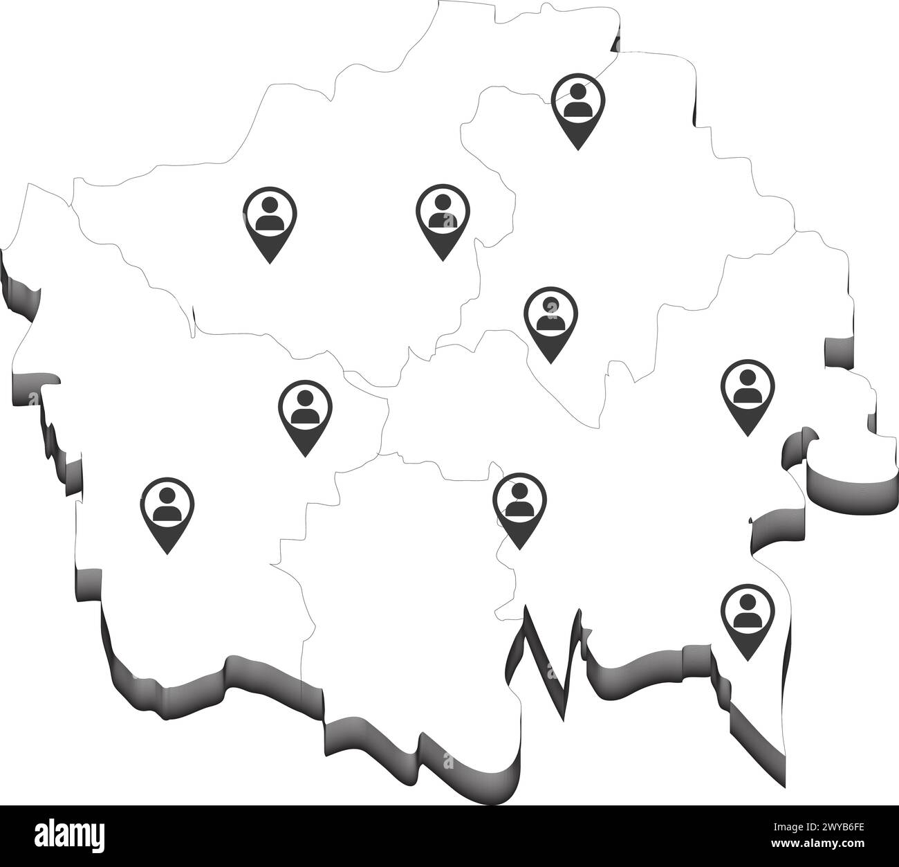 3D Location on Map More Location - 3d Location On Map More Location Pin Point Location Different Location Street Map 2WYB6FE 