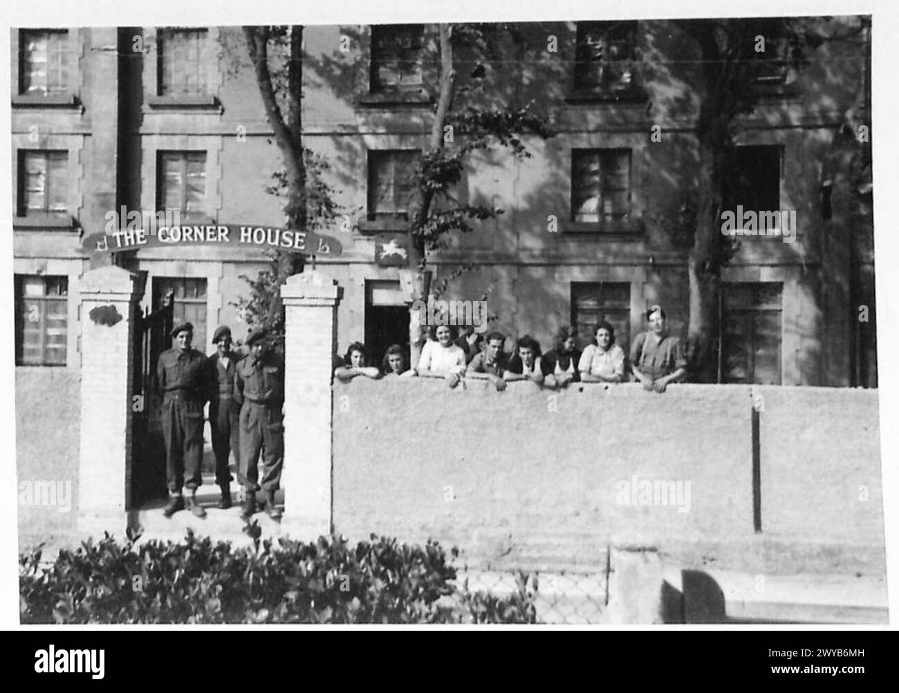 (8) CORPS REST CAMP - Original wartime caption: The French waitresses ...