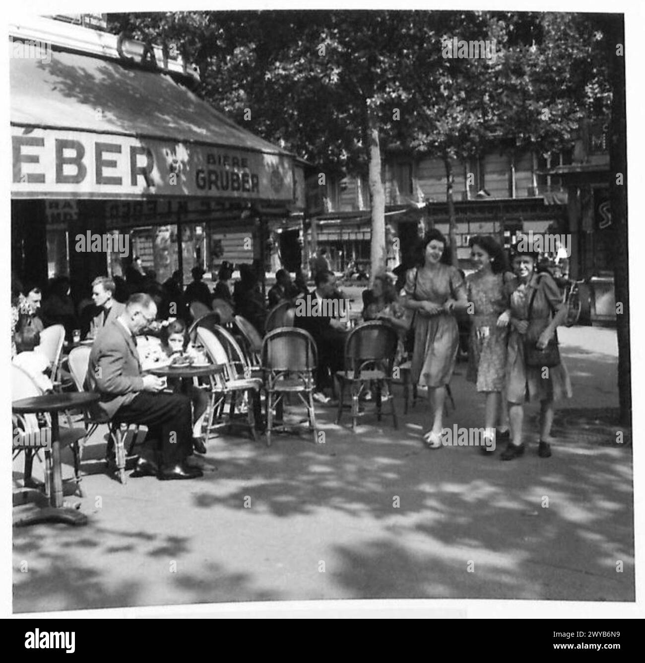PARIS - Original wartime caption: The Cafes are still open for business