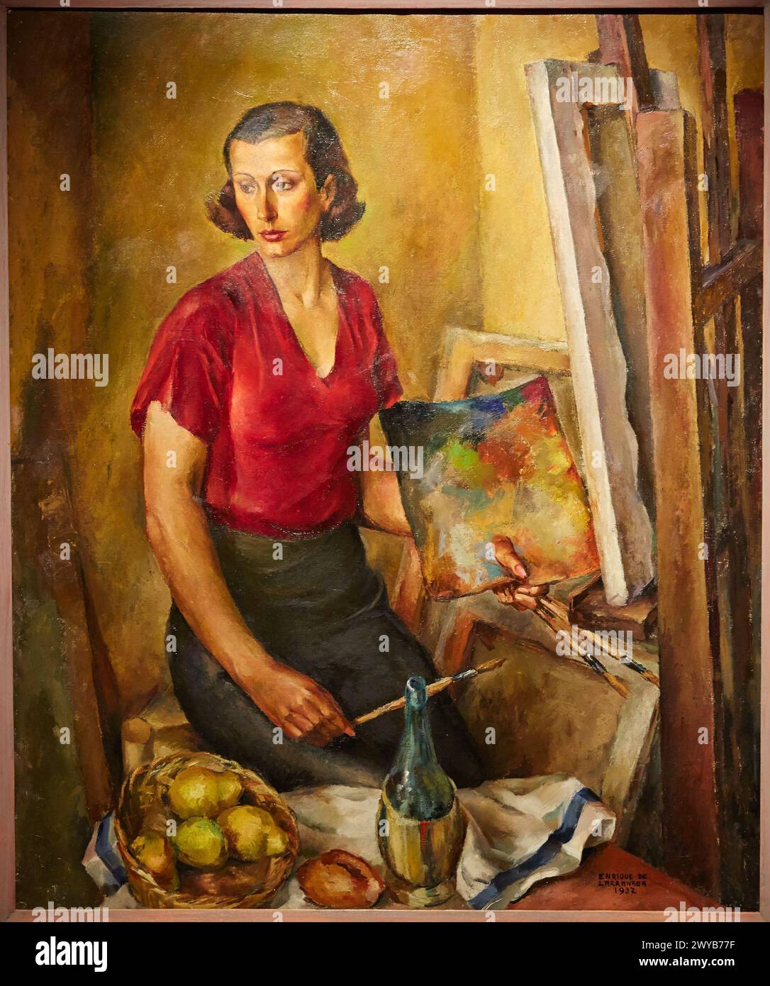 Retrato de la esposa. Enrique de Larrañaga. Museo Nacional de Bellas