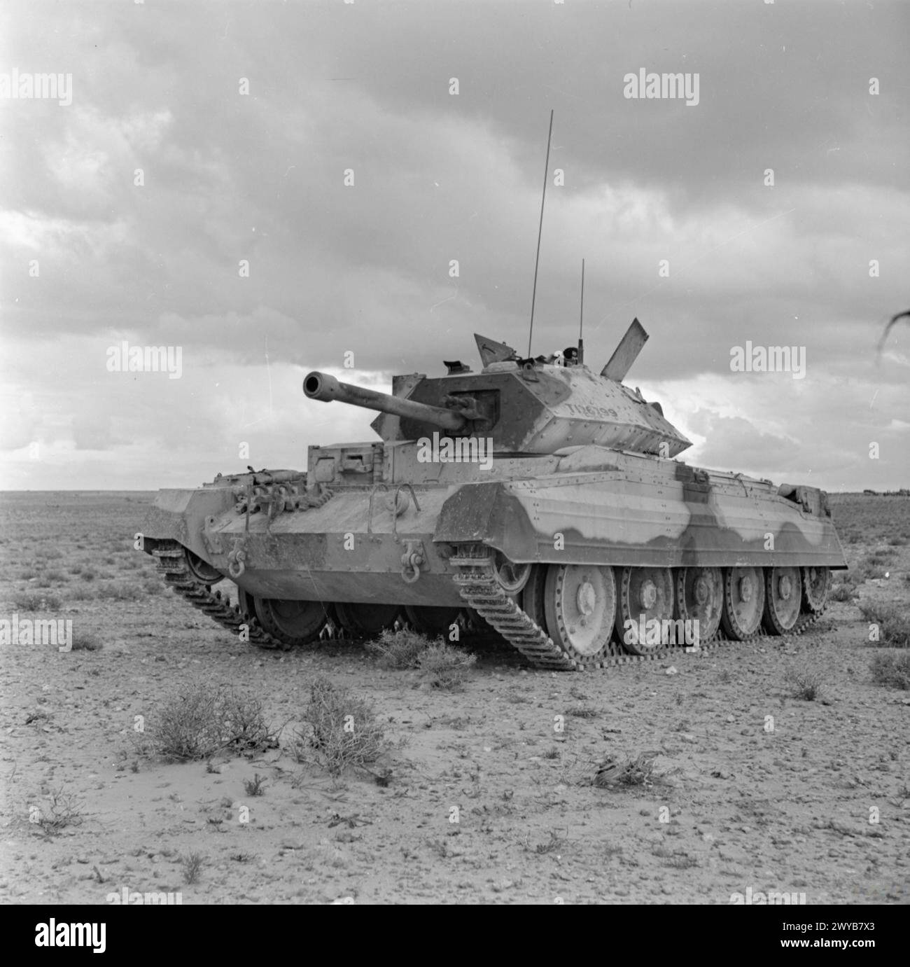 A Crusader Mk III tank of the British Army is pictured in North