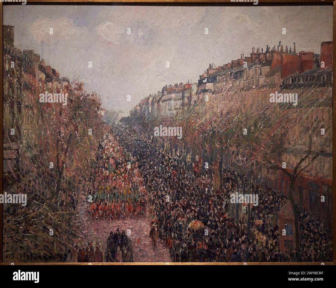 'Boulevard Montmartre, Mardi Gras', 1897, Camille Pissarro (1830-1903). Stock Photo