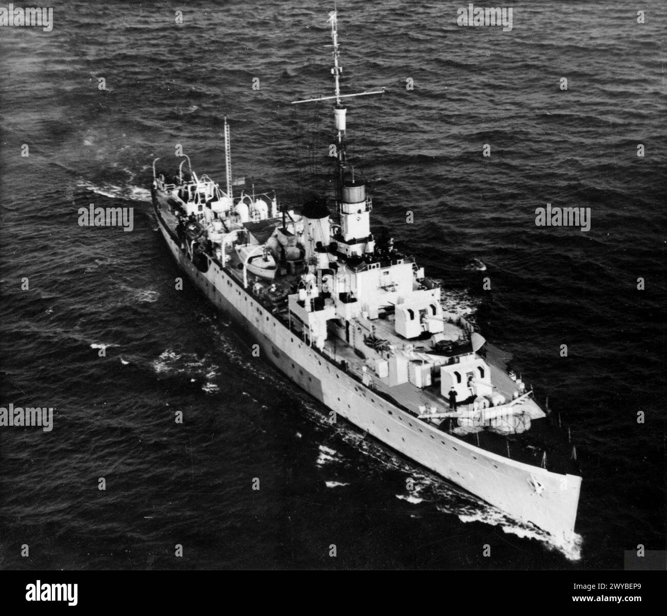 In January 1945, the Bittern-class sloop HMS Enchantress was at sea ...