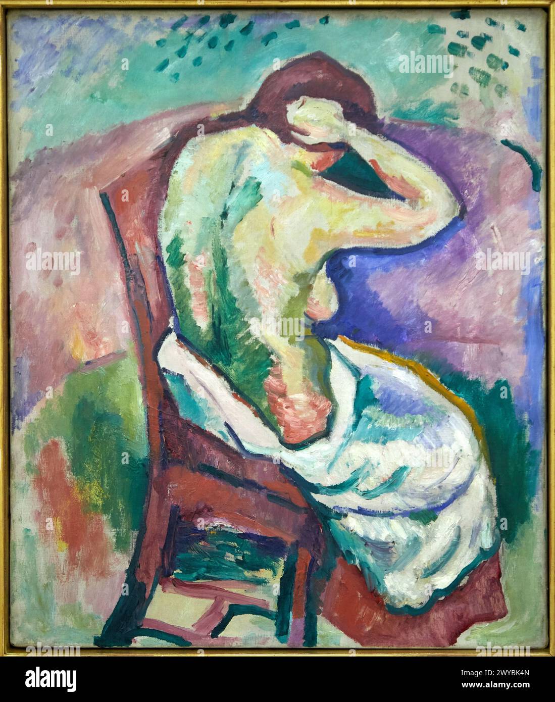'Femme nue assise' 1907, Georges Braque, Centre Pompidou, Paris, France, Europe. Stock Photo