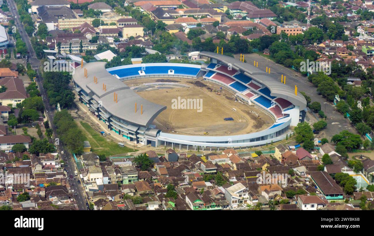 above, aerial, aerial view, architecture, arena, asia, background, build, capital, championship, city, cityscape, construction, developers, developmen Stock Photo