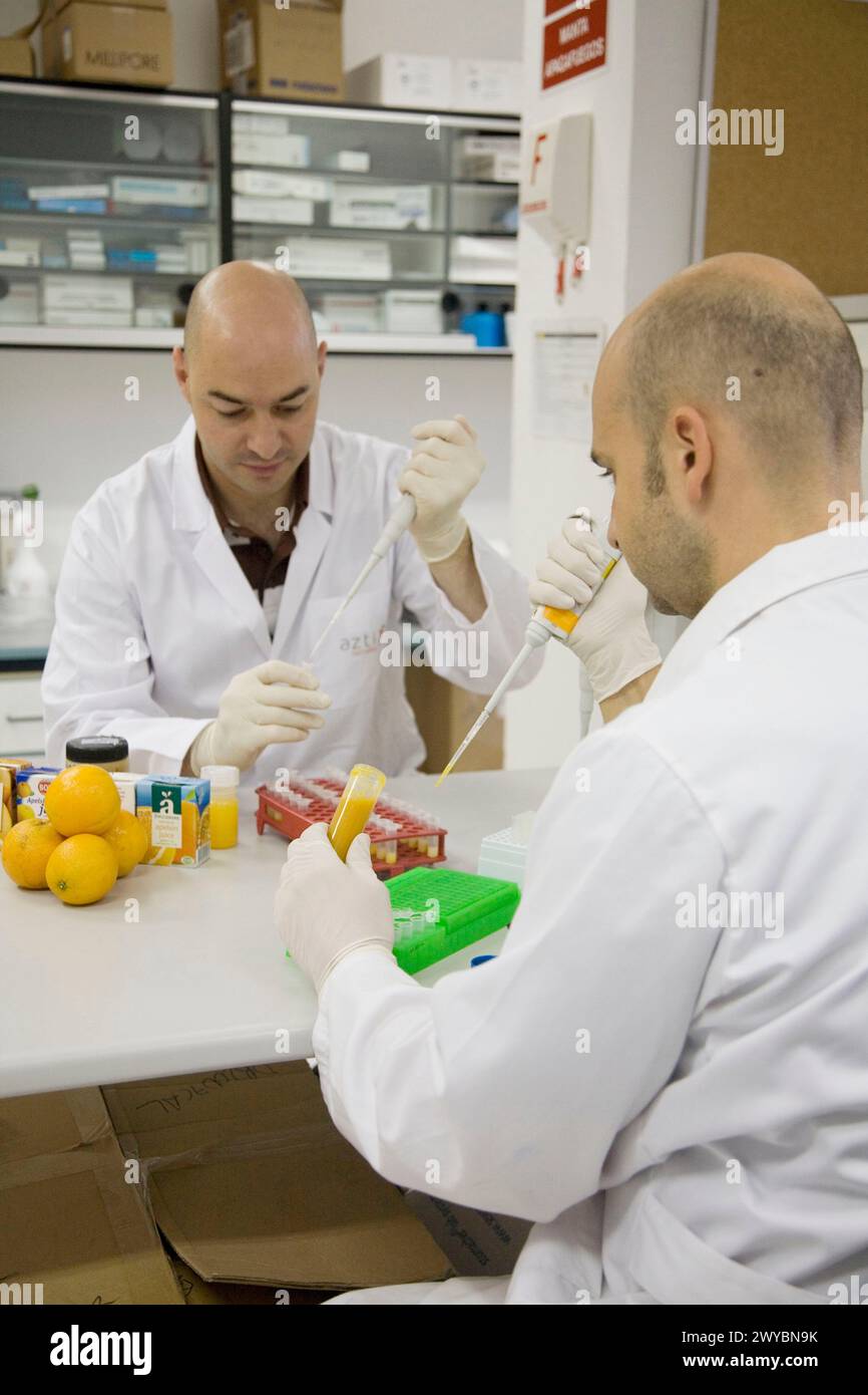Molecular Biology Laboratory. Preparing samples to detect the addition