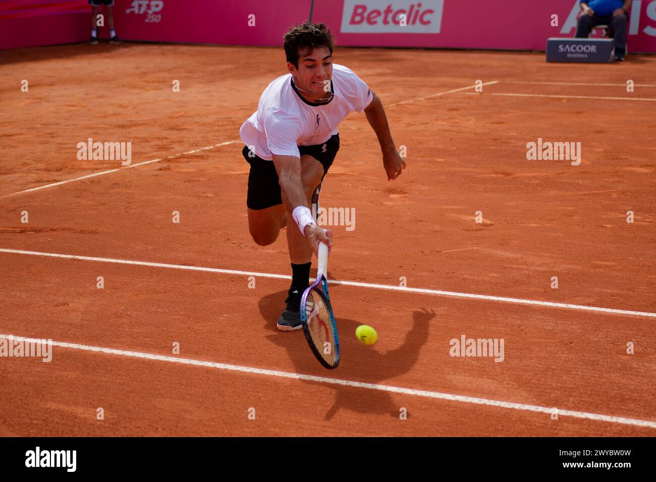 Estoril, Portugal, April 05 2024: Cristian Garin (Chile) In Action ...