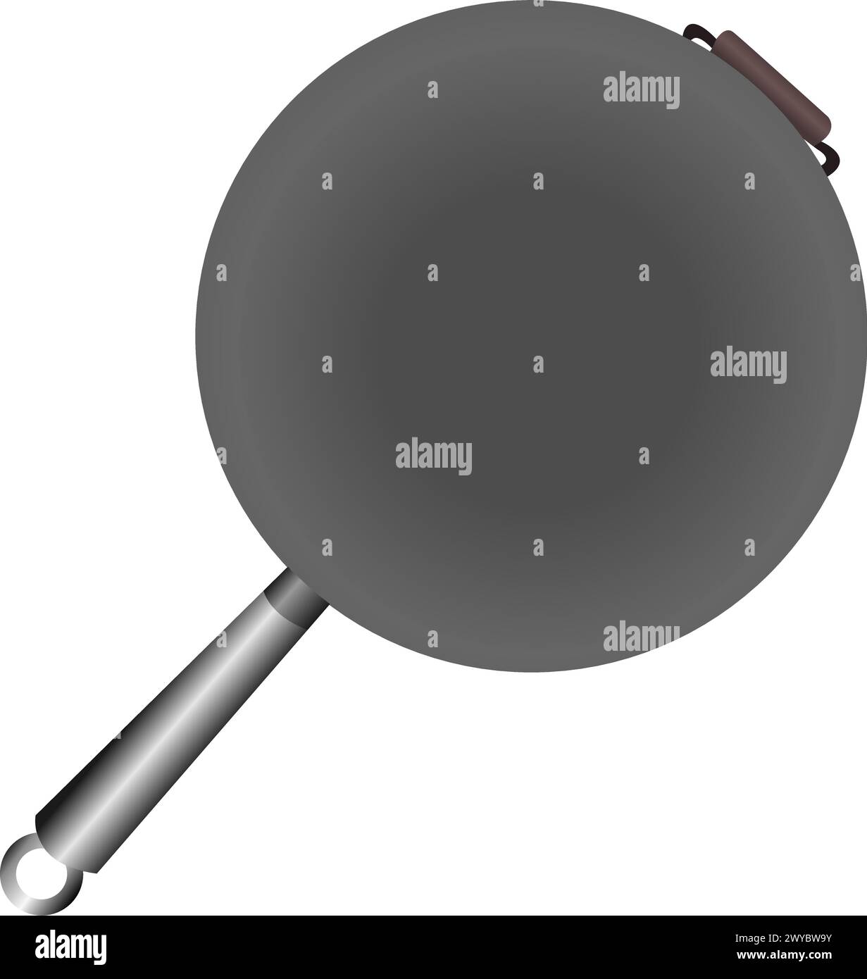 this black cast iron frying pan. Perfectly isolated on a clean white 