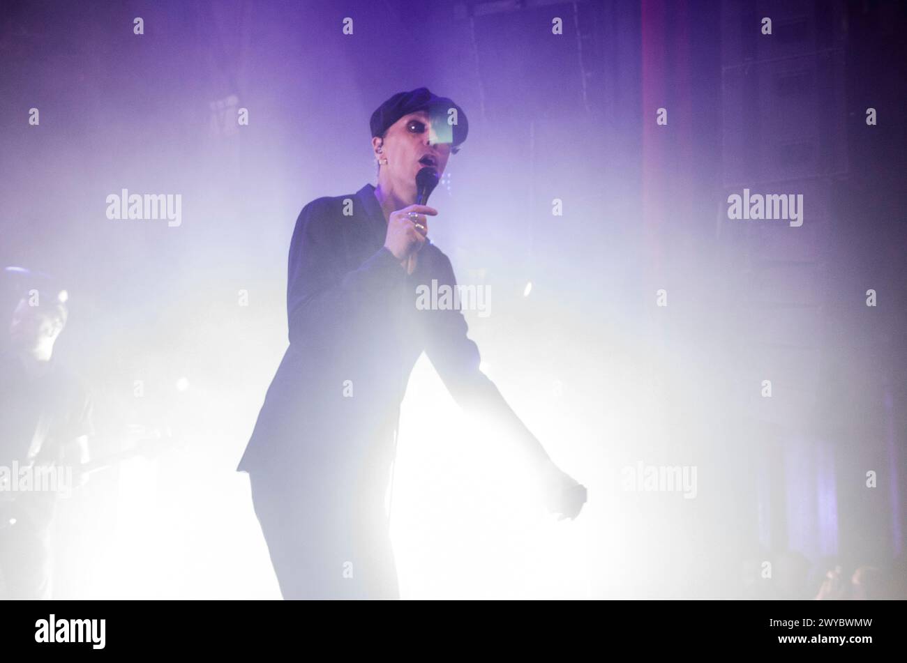 VV (Ville Valo) performing at Fuzz Live Music Club, Athens / Greece, April 2024 Stock Photo