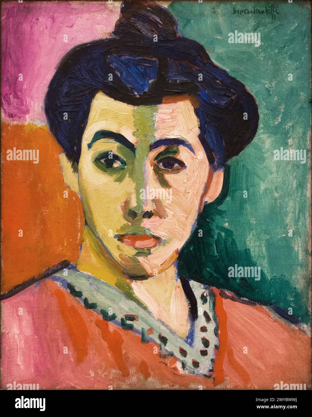 Portrait of Madame Matisse. (The green line) Henri Matisse (1869-1954 ...