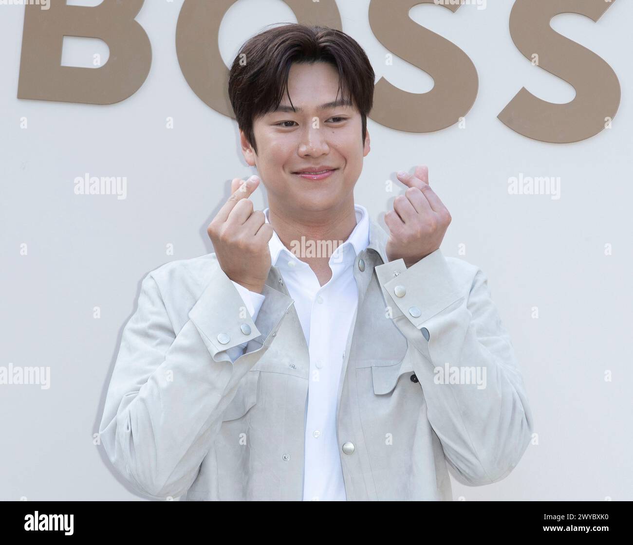 Seoul, South Korea. 5th Apr, 2024. South Korean actor Na In-woo, attends a  photocall for the Boss 2024 S/S Premium Men's Wear Presentation in Seoul,  South Korea on April 5, 2024. (Photo, image size:1300x1120
