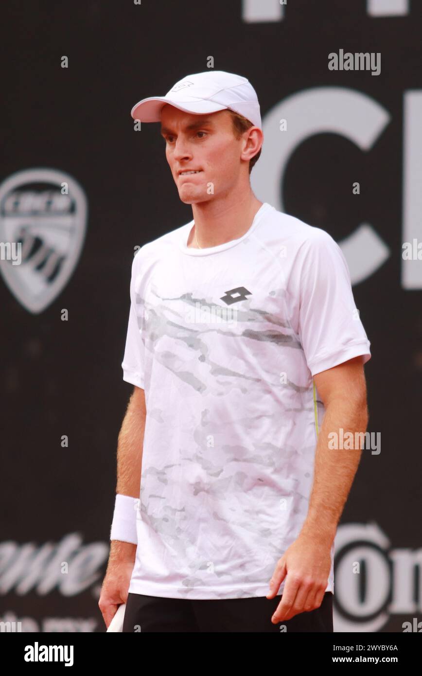 Mexico City, Mexico. 04th Apr, 2024. April 4, 2024, Mexico City, Mexico: Tristan Schoolkate of Australia reacts during the match against Matías Soto of Chile and Marc Kiger of United States during a dubles match of the Mexico City Open at Deportivo Chapultepec. Tristan Schoolkate/ Adam Walton defeated Mac Kiger/ Matías 2 sets to 1. on April 4, 2024 in Mexico City, Mexico. (Photo by Carlos Santiago/ Eyepix Group/Sipa USA) Credit: Sipa USA/Alamy Live News Stock Photo