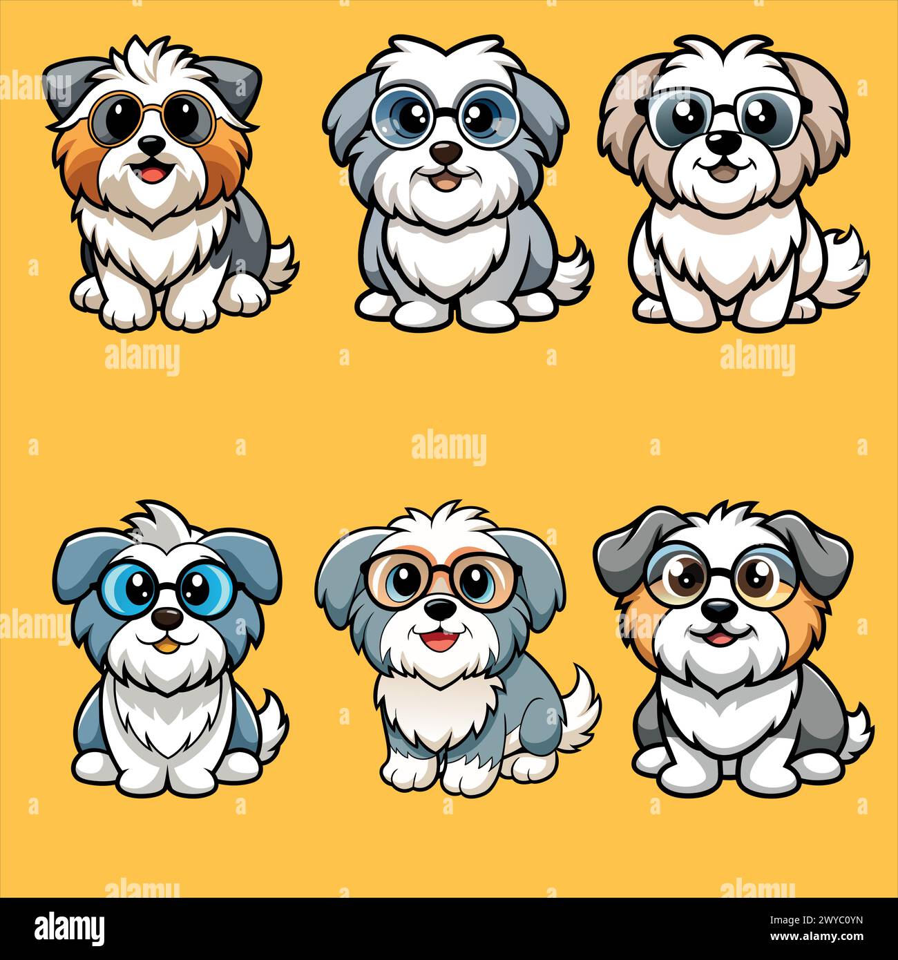 Cute dog kawaii style vector hi-res stock photography and images - Alamy