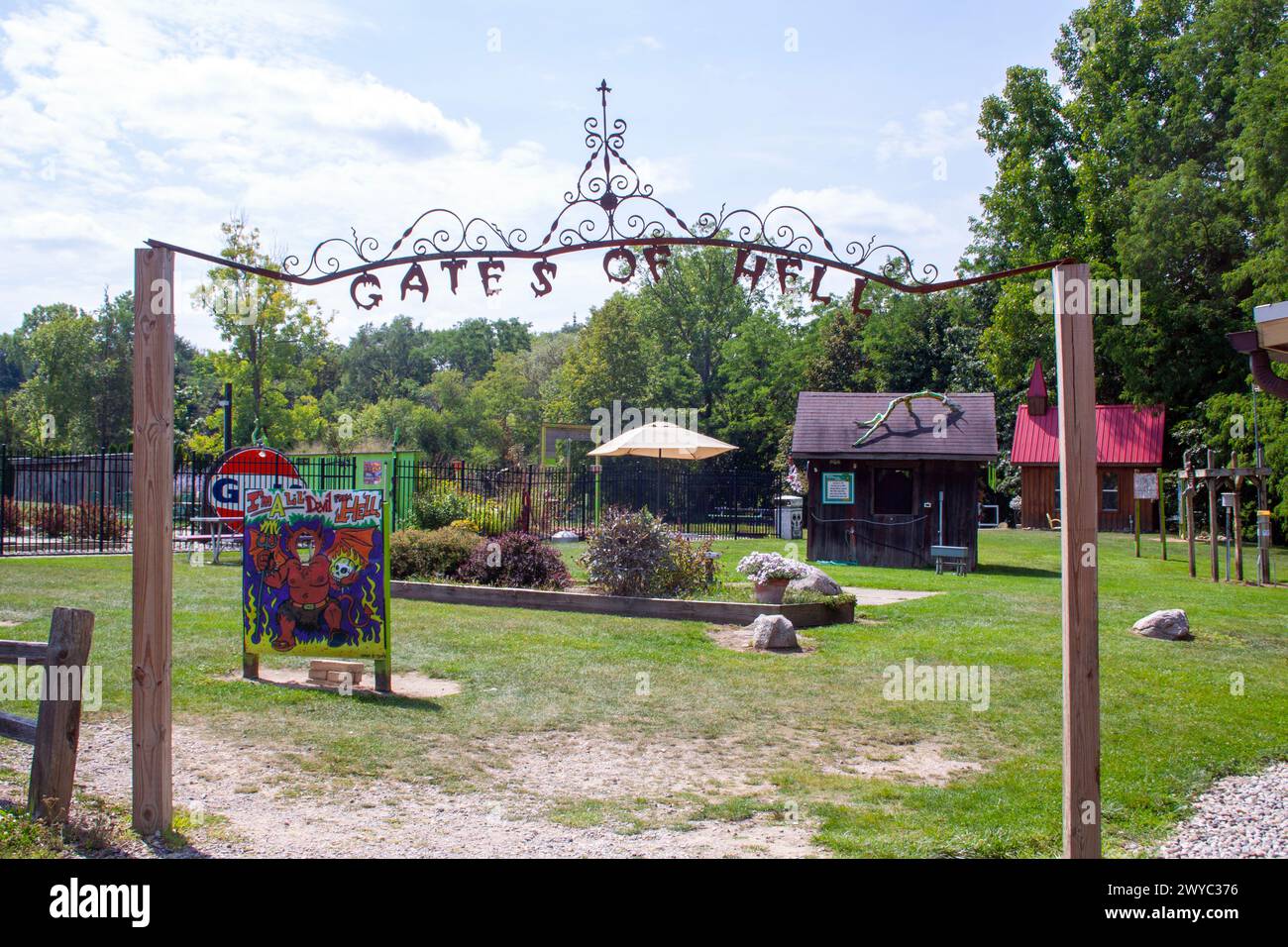 Hell Michigan is a real town offering unique tourist attrations Stock Photo