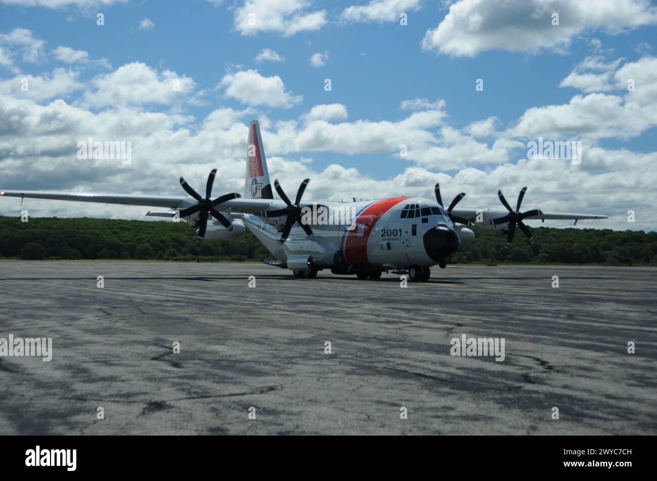 USCG Hercules Taxiing, Wide Stock Photo