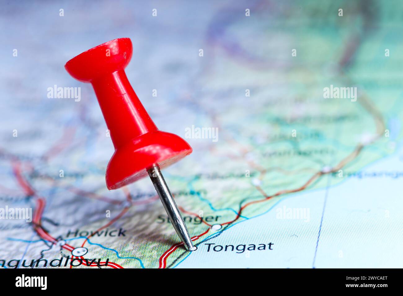 Tongaat, South Africa pin on map Stock Photo Alamy