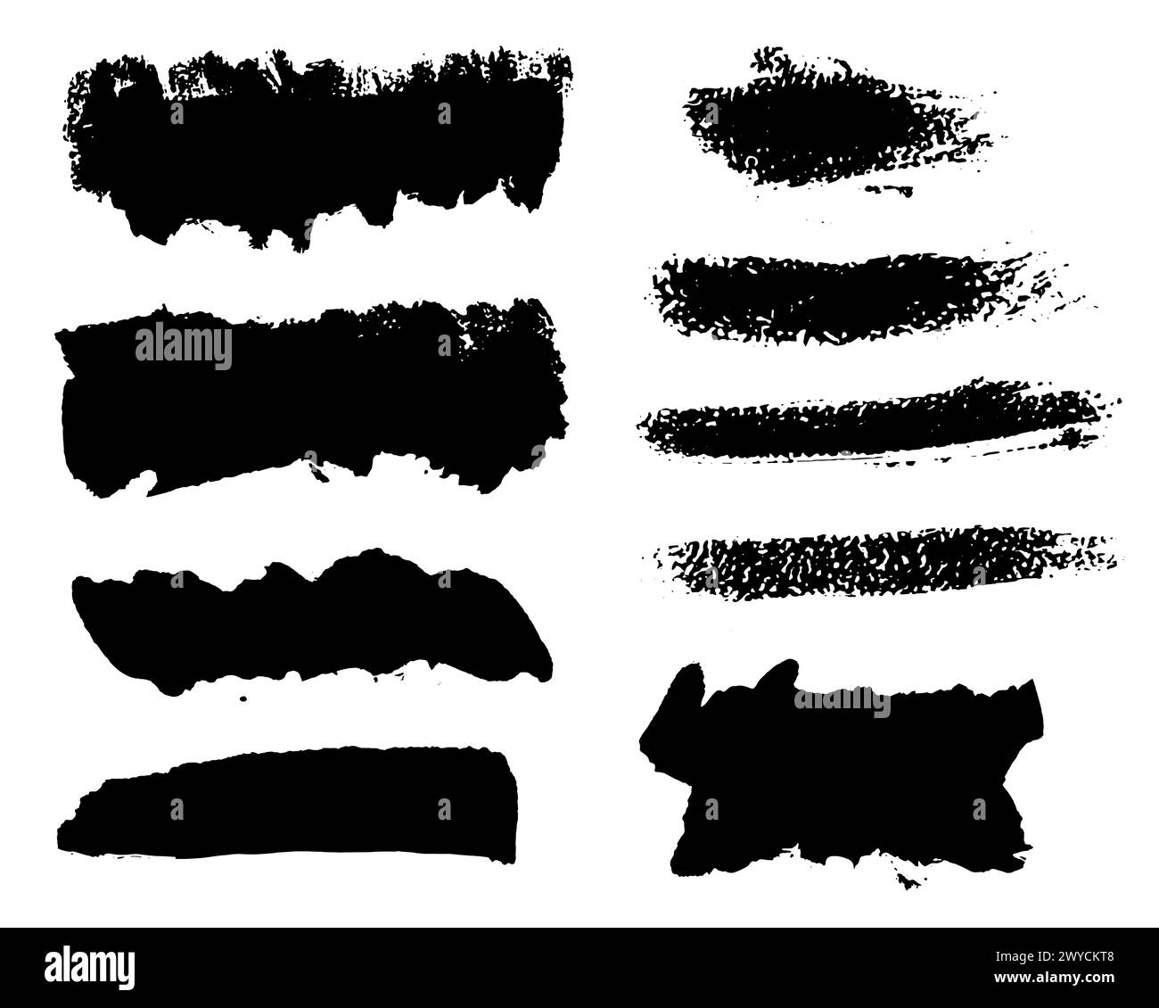 Paint Vector Rectangle Brush strokes vector. Rectangular painted objects Stock Vector Image ...