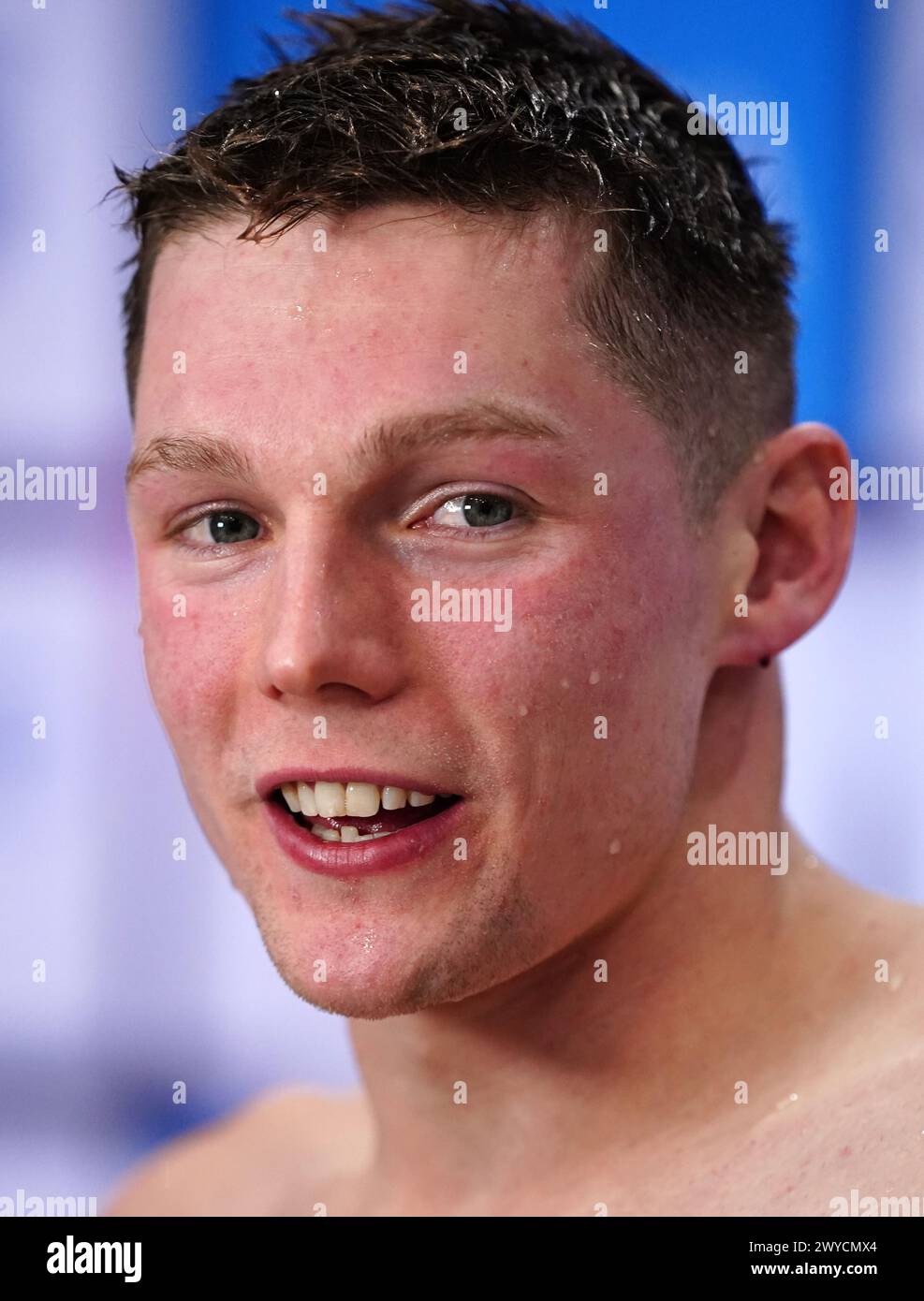 Duncan Scott after winning the Men's 200m IM Final on day four of the