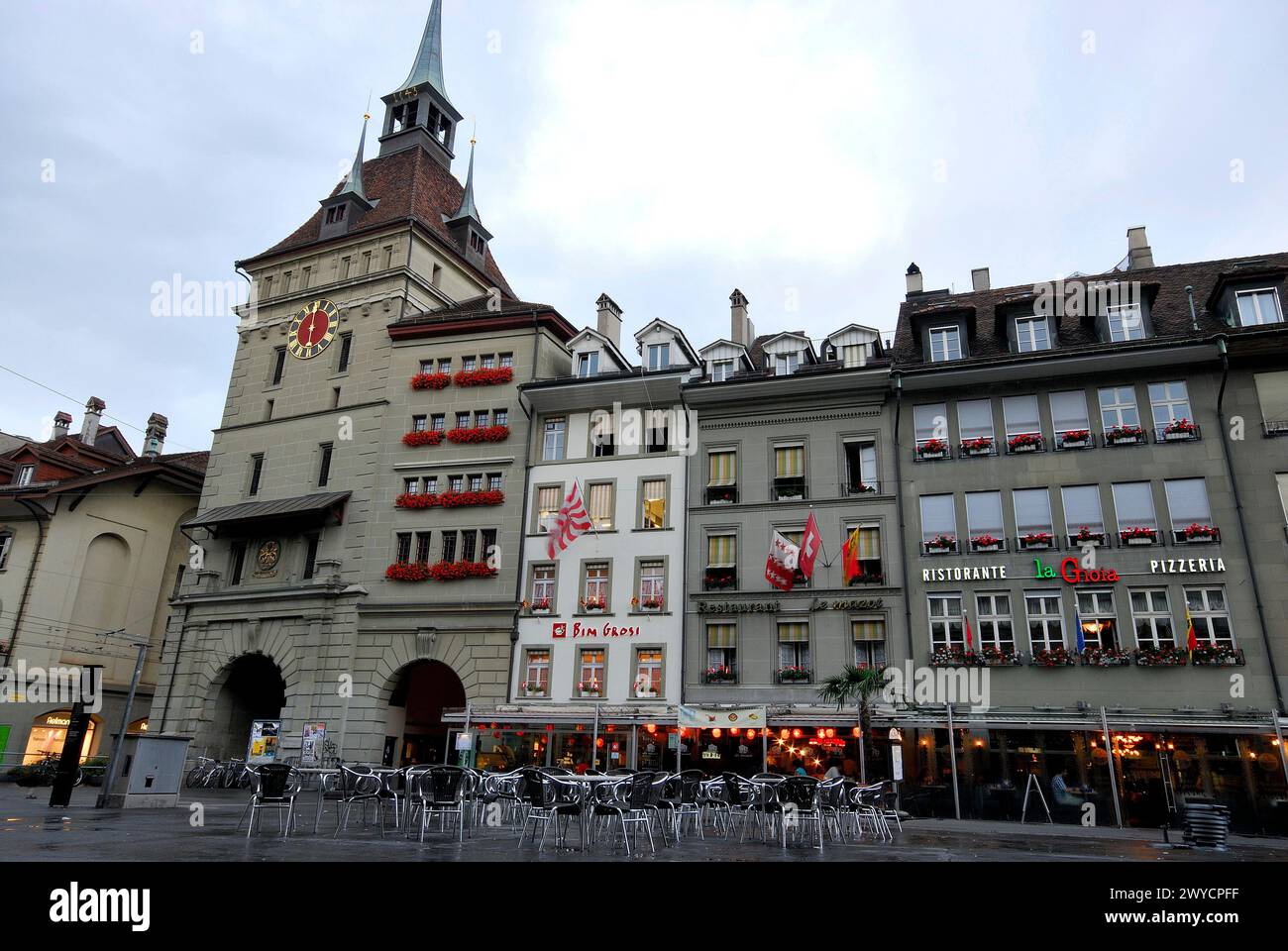 Bern square in Bern city, Switzerland Stock Photo