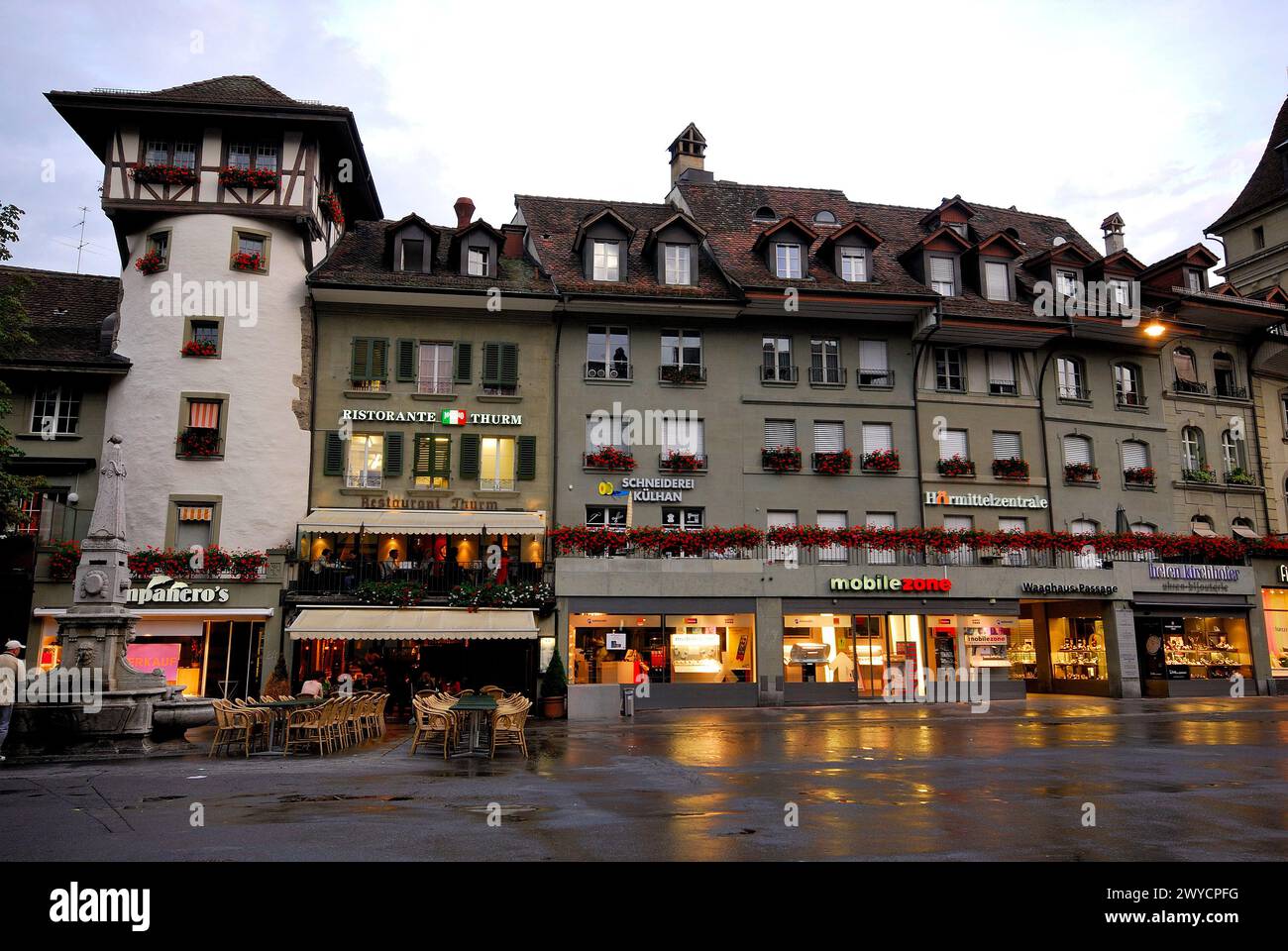 Bern square in Bern city, Switzerland Stock Photo