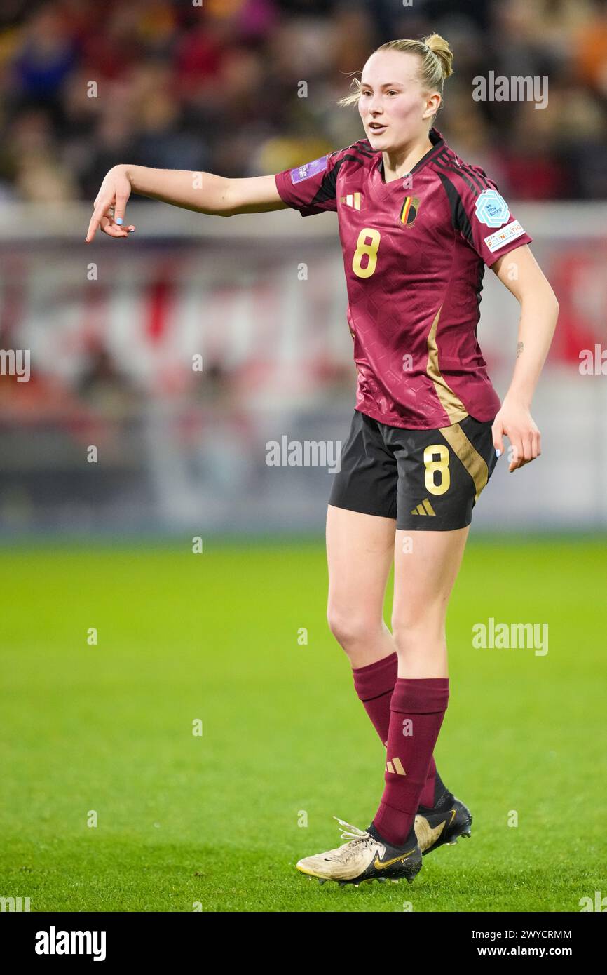 LEUVEN, BELGIUM APRIL 5 Feli Delacauw of Belgium coaches her