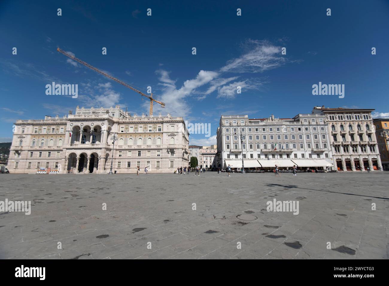 Trieste: Unity of Italy Square (Piazza Unita d' Italia). Italy Stock Photo
