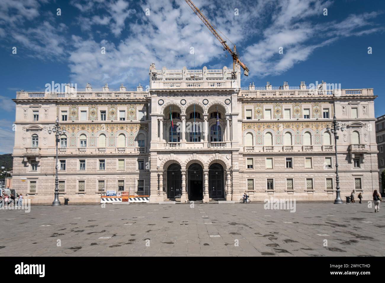 Trieste: Palazzo della Luogotenenza austriaca. Unity of Italy Square (Piazza Unita d' Italia). Italy Stock Photo