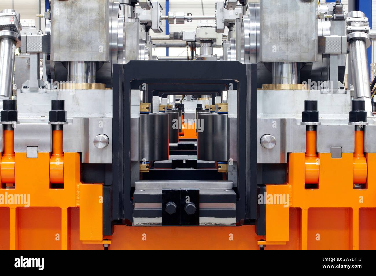 Assembly and manufacturing od Rolling mill gear boxes, Mechanical industry, Gipuzkoa, Basque Country, Spain. Stock Photo