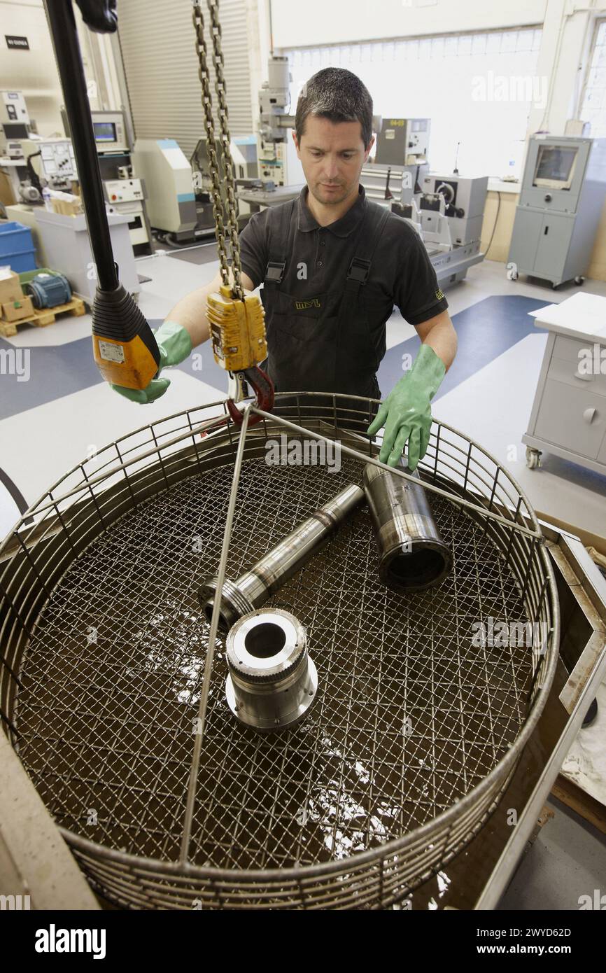 Thermal treatment, spindle manufacturing. Mendaro, Gipuzkoa, Euskadi, Spain. Stock Photo