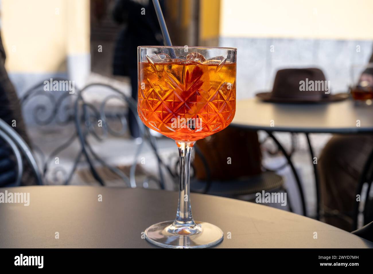 Aperol Spritz orange bitter long drink cocktail made with liqueur ...