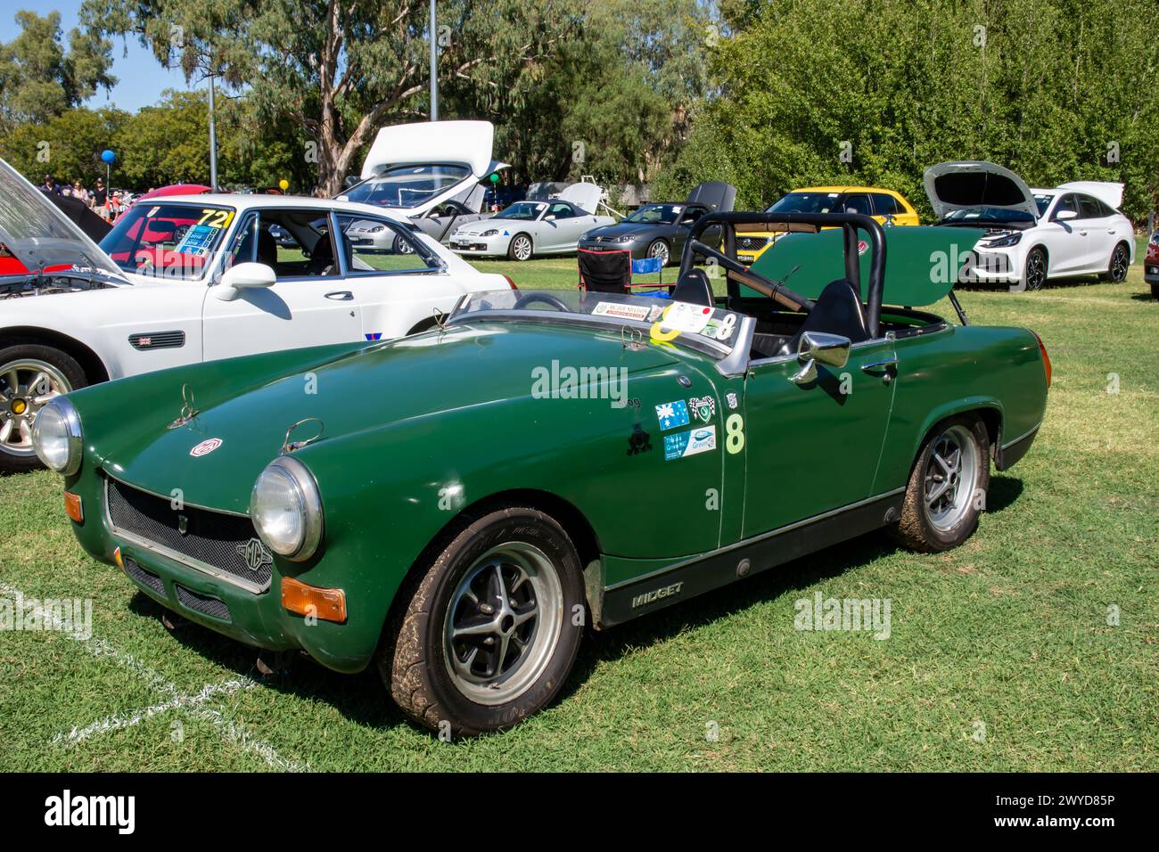 c1965 customised  MG Midget Mk II  on display at the 2024 Centenary National Meeting  at Tamworth Australia on 30th March Stock Photo